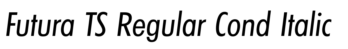 Futura TS Regular Cond Italic